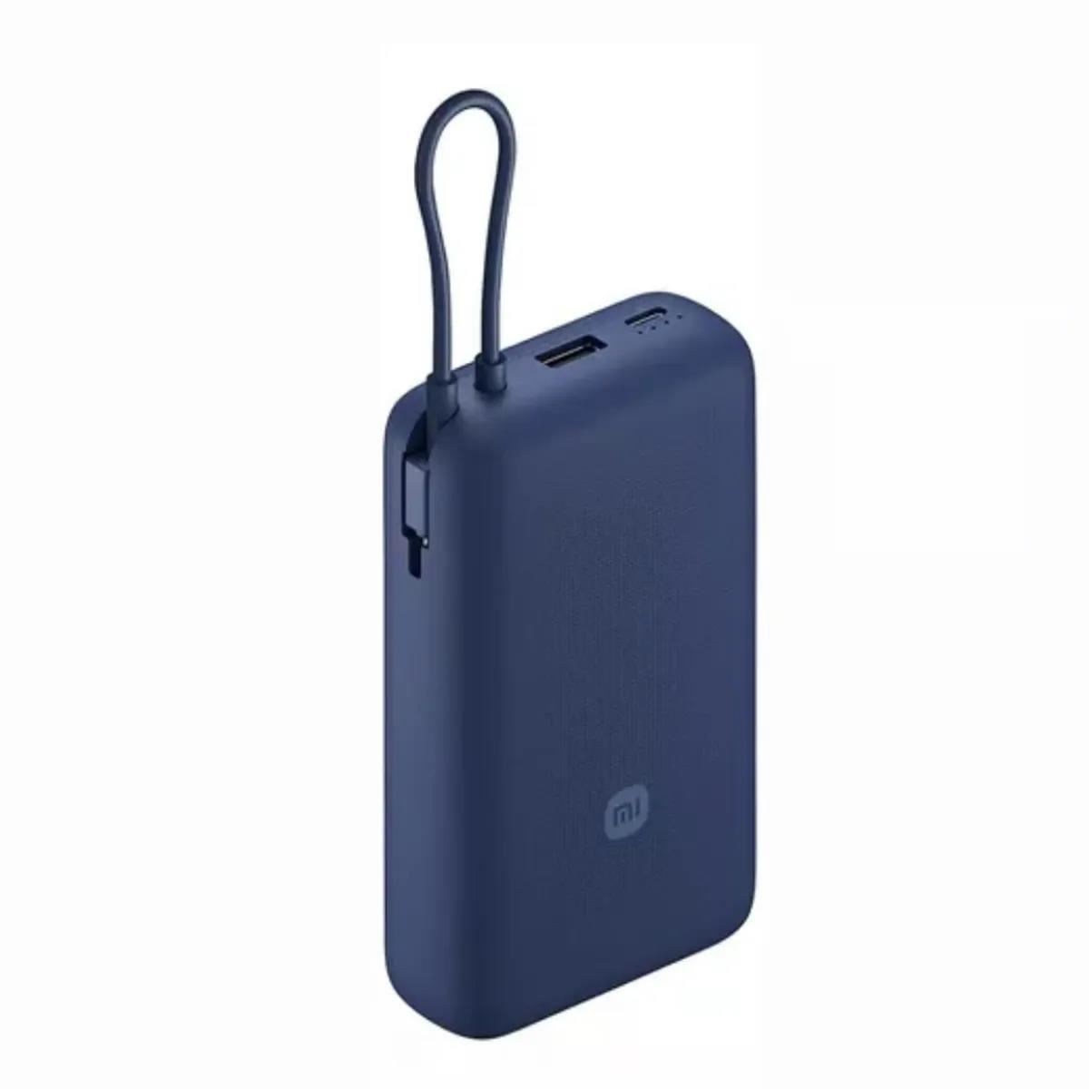 Power Bank 33W 20000 mah con cable integrado Azul